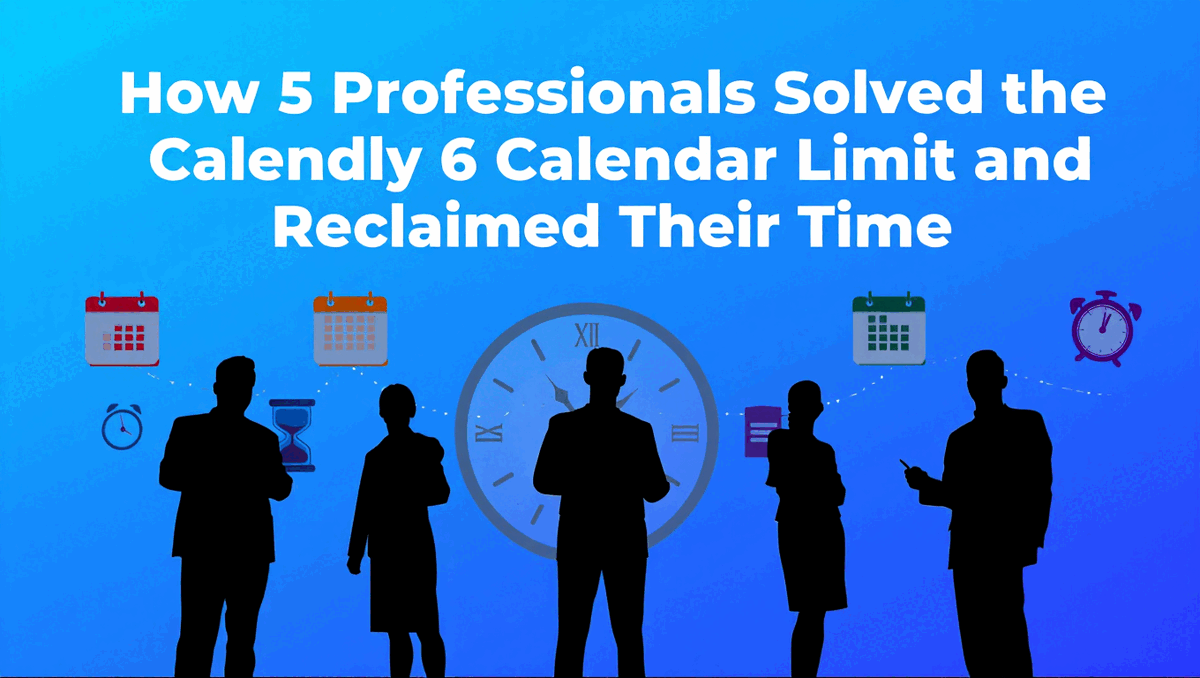 Calendar management interface demonstrating calendly 6 calendar limit case studies with unified scheduling view