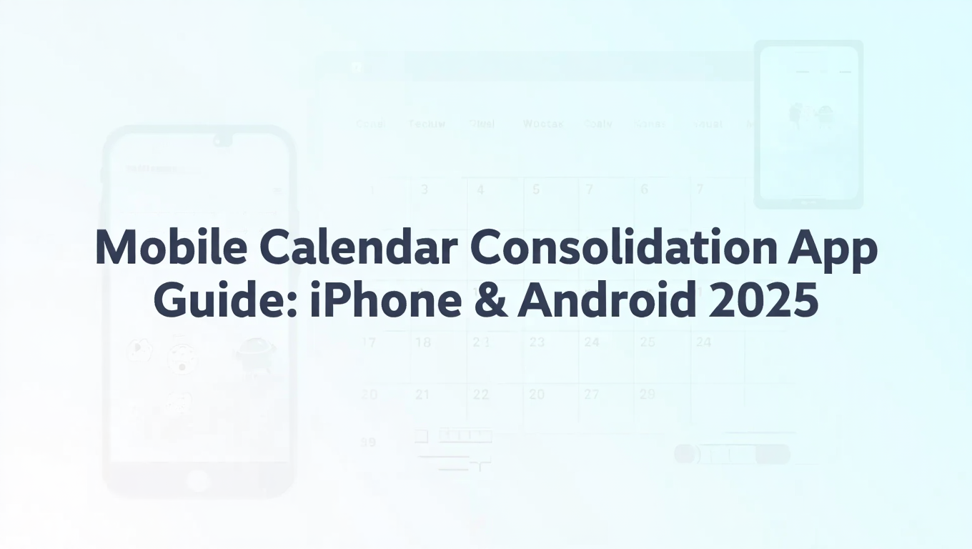 Comprehensive calendar consolidation app mobile guide guide interface displaying calendar management workflow and best pra...