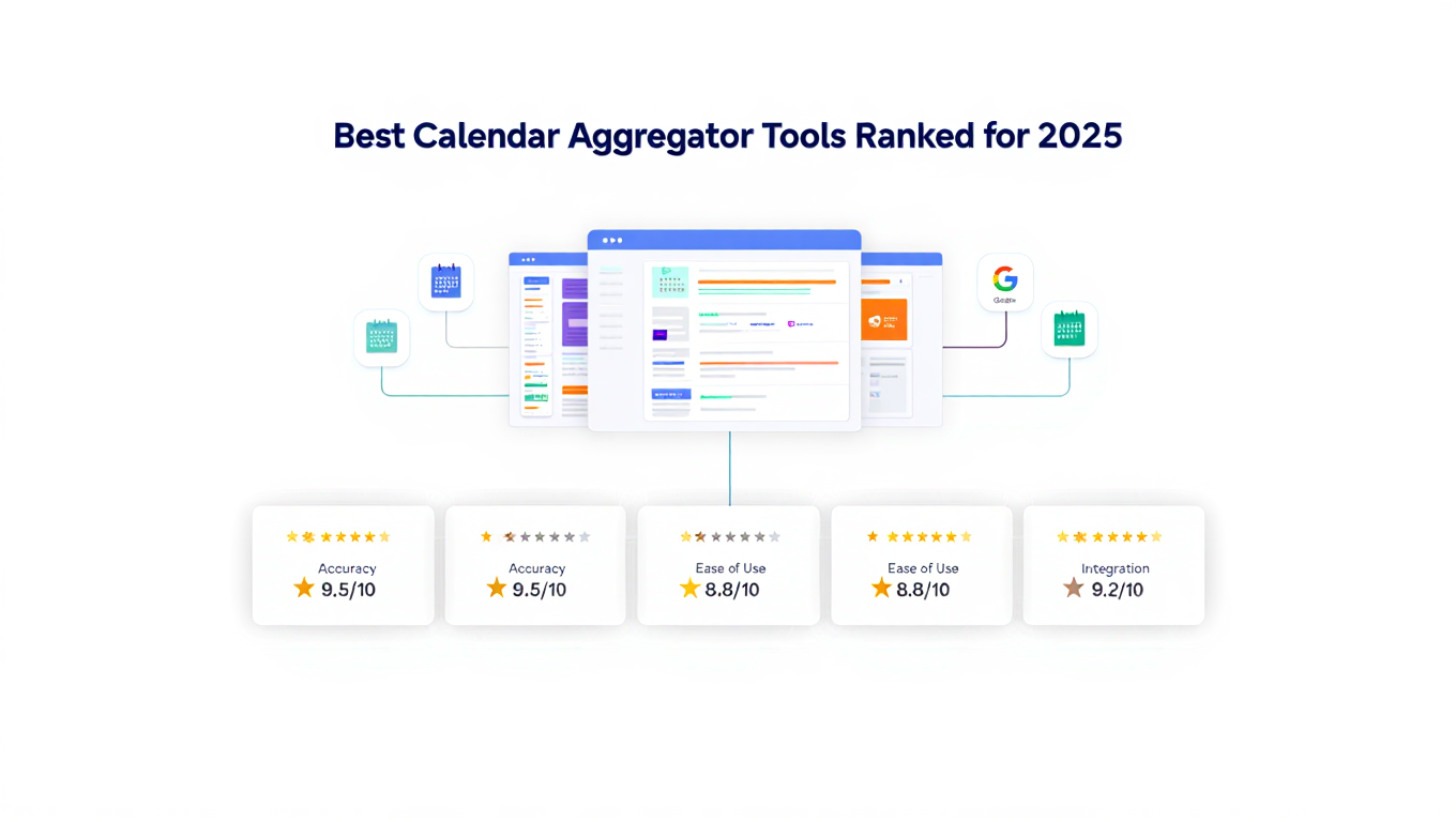 Comparison chart showing best calendar aggregator tools ranked features and capabilities side-by-side for evaluation