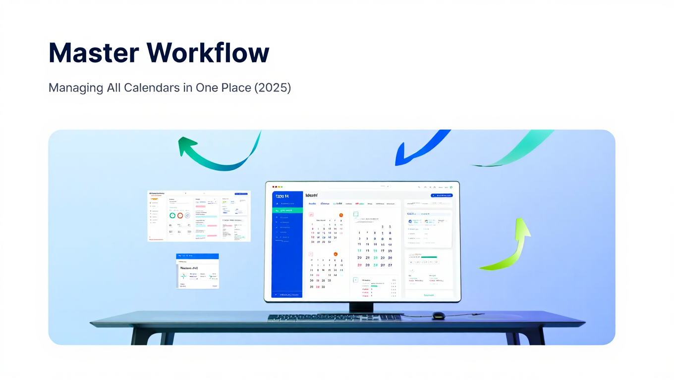 Calendar management interface demonstrating workflow all calendars in one place with unified scheduling view